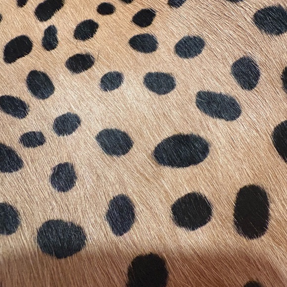 Parker Thatch leopard haircalf tote nwot leather trim large crossbody strap - Picture 4 of 5